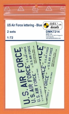 1/72 Decals: USAF Lettering Blue  #DMK7214 : MARK1