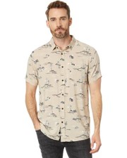 Rip Curl TAUPE Men's Party Pack Short Sleeve Button Front Shirt, XL