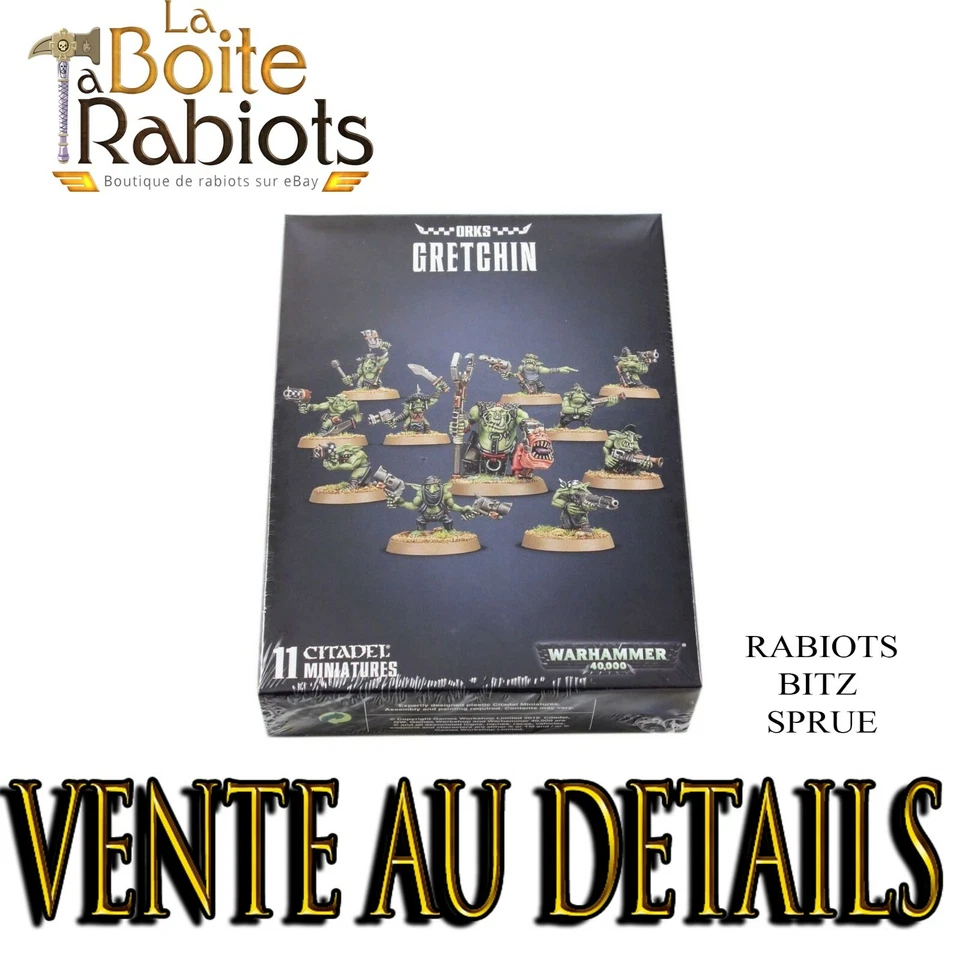 Warhammer 40000 Ork Gretchins Vente au détail Rabiots Bitz Sprue