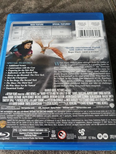 Harry Potter and the Goblet of Fire (Blu-ray Disc) Like New - Picture 2 of 3