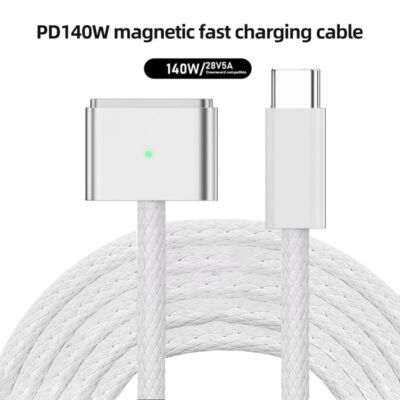 Magnetisch USB Typ C zu Magsafe 3 Konverter Ladegerät Kabel For MacBook Air/Pro