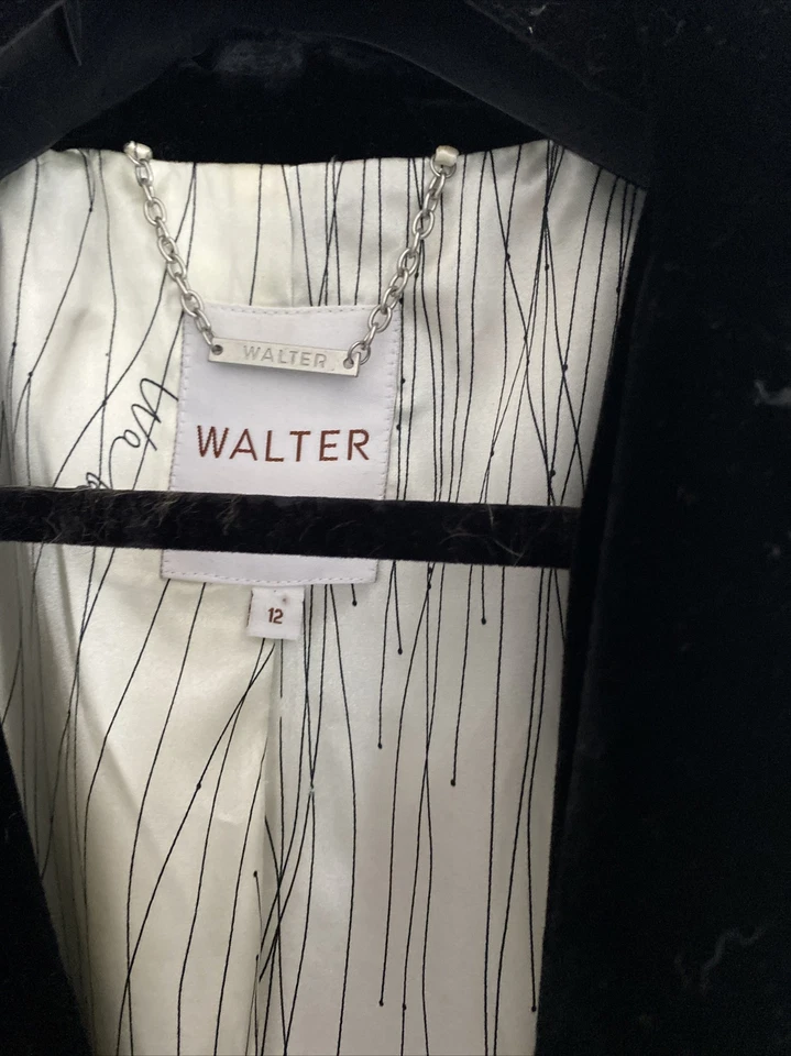 Walter Chaqueta a medida Terciopelo Negro Botones Dorados Fabulosa Muy Rica Look Foto 2 de 4