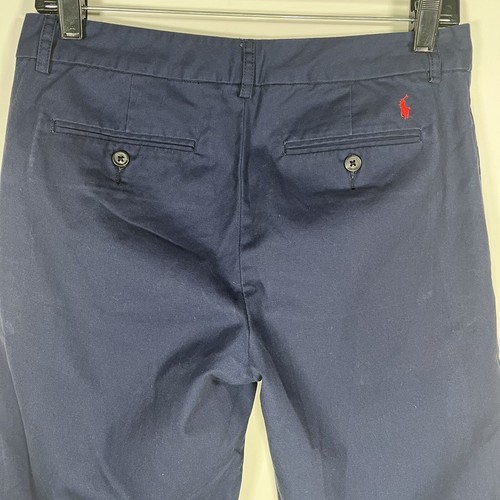 Polo Ralph Lauren Navy Blue Chino Pants W/ Red Pony Boys Size 20 - 28" Waist - Picture 2 of 8