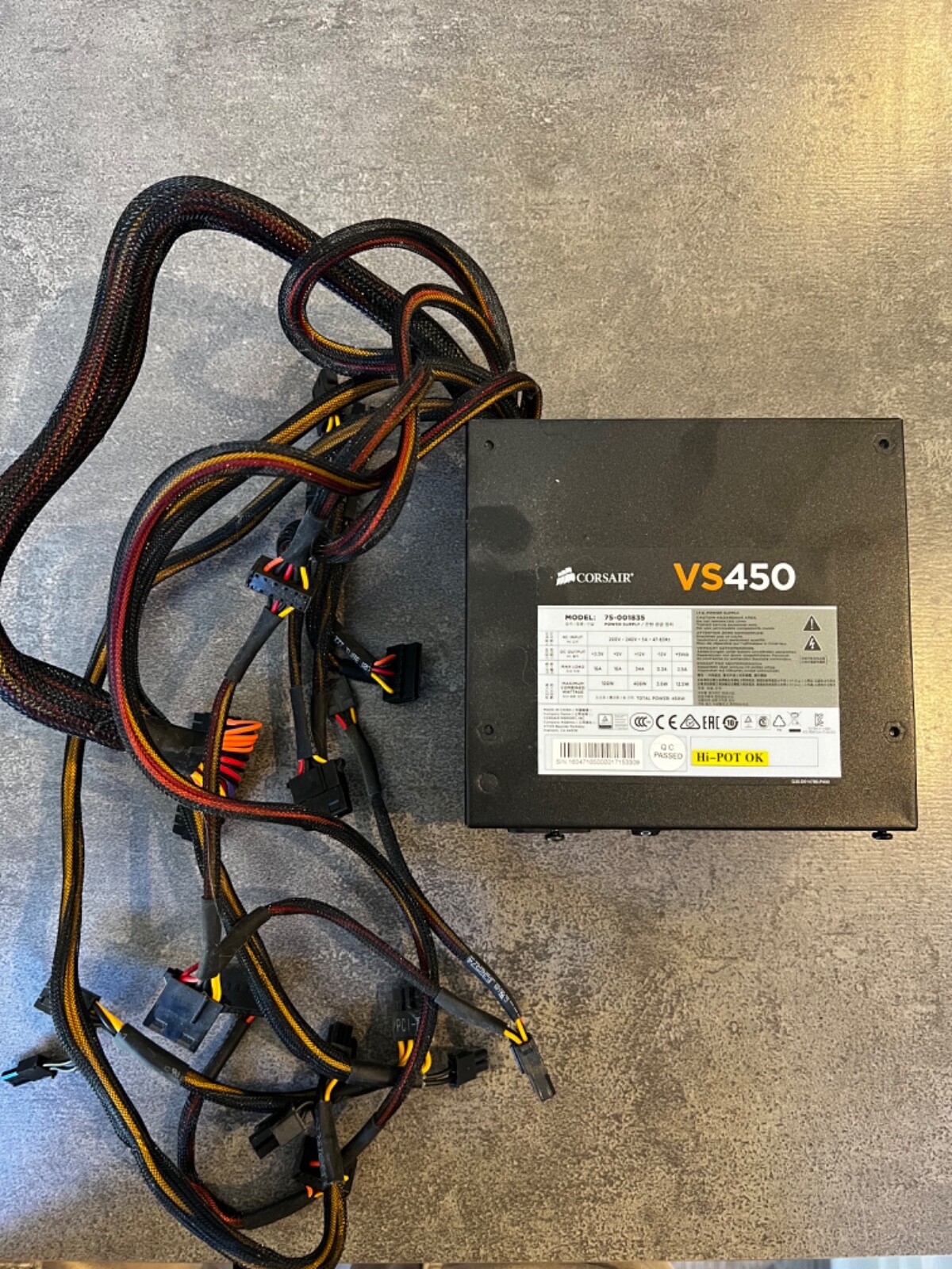 Corsair VS450 450W PC Tower Power Supply Unit PSU Fully Working eBay