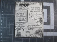 vtg punk hardcore flyer - NHC Dissent Xyster Nordic Hall 8.5x11 HC6