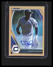 2021 Darren Baker Rookie Card Auto -Prizm Rose Gold - #PDP202 /20 Nationals     