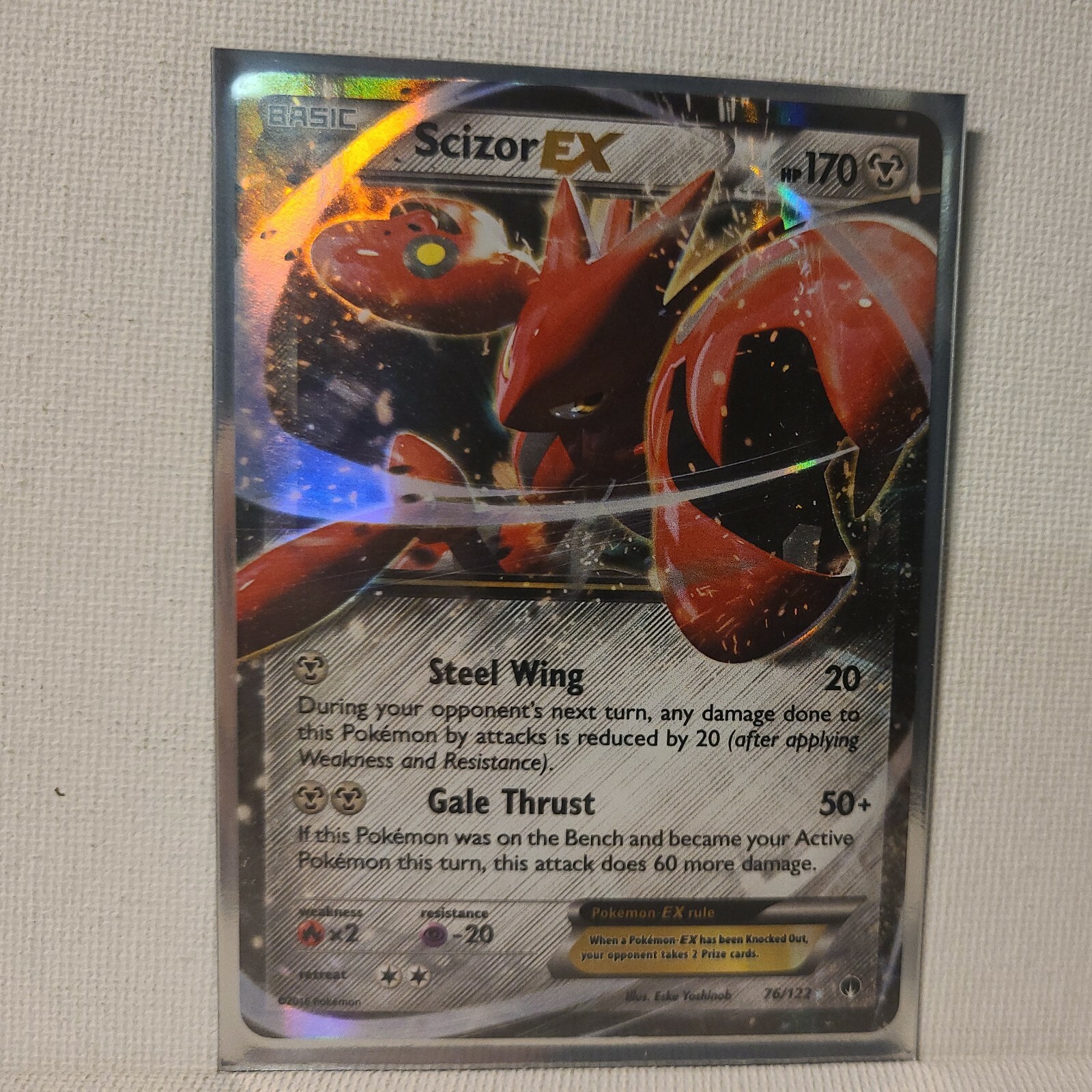 Scizor EX - 76/122 XY BREAKPOINT - Ultra Rare Pokemon Card NM
