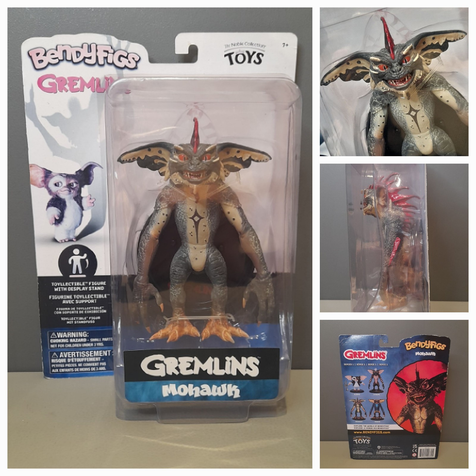 GREMLINS MOHAWK GREMLIN BENDYFIG ACTION FIGURE Noble Collection RETRO TOY