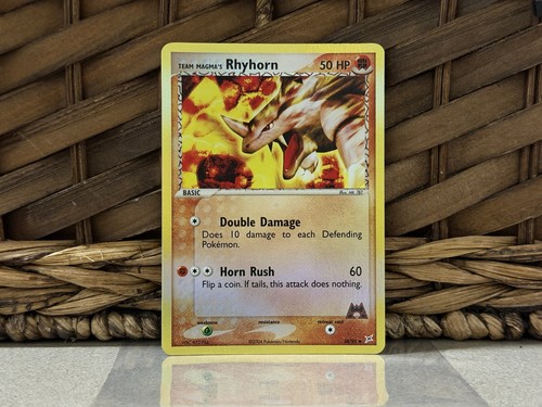 Team Magma's Rhyhorn Team Magma vs Team Aqua 38/95 Fighting Reverse Holo LP