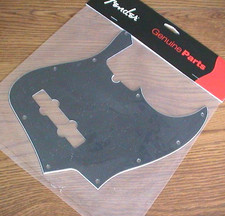 FENDER BLACK JAZZ BASS PICKGUARD 10 HOLE 3-PLY 099-1351-000 NEW 