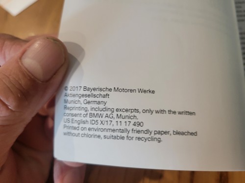 2018 BMW X2   OWNERS MANUAL & CASE ( QUICK REF ) - Afbeelding 5 van 10