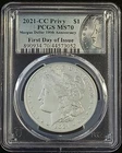 2021 Morgan Dollar CC Privy $1 PCGS MS70 100th Anniversary