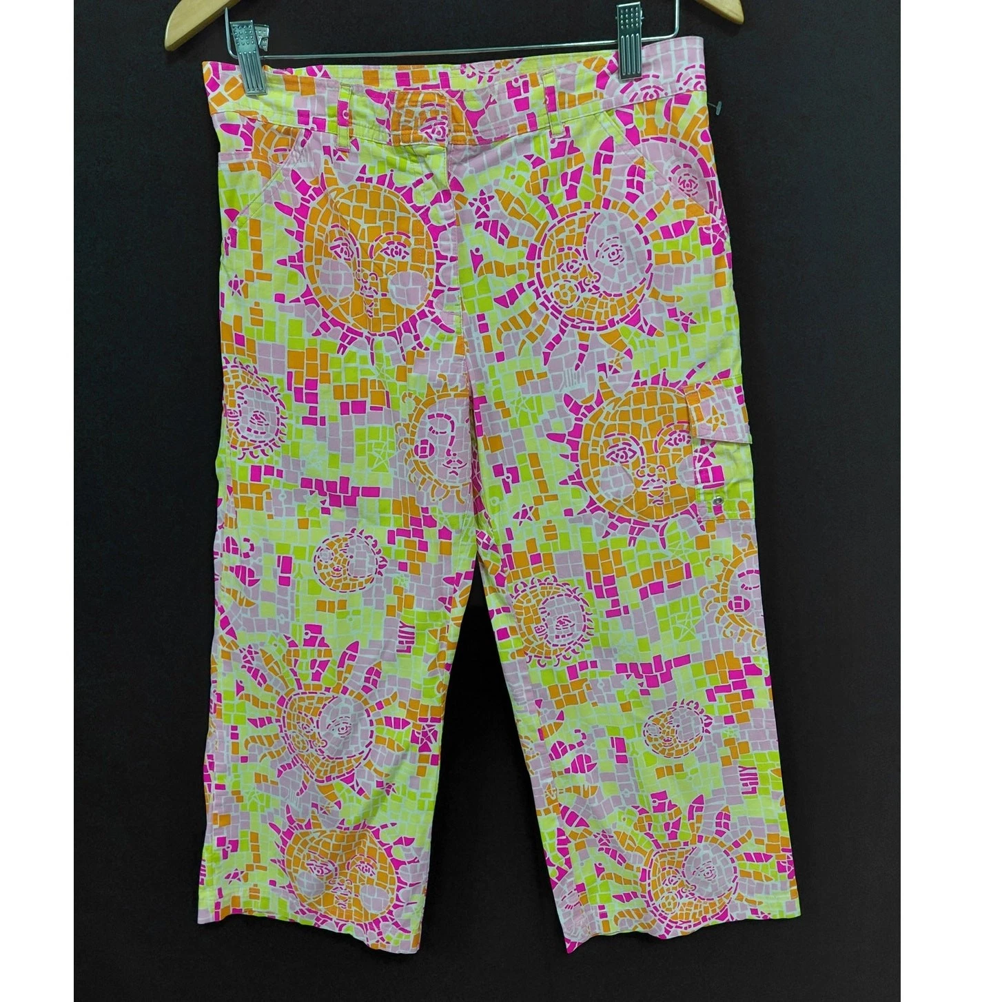 Lilly Pulitzer Floral Capri Pants Multicolor Women Size 4