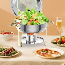 Buffet Chafing Dish Set 4 Pack, 5QT Stainless Steel Food Warmers for Weddings