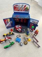 Playmobil Motorrad-Werkstatt Im Koffer Komplett mit Figuren