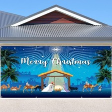Christmas Nativity Garage Door Banner Cover 7x16ft - Large Outdoor Decoration...