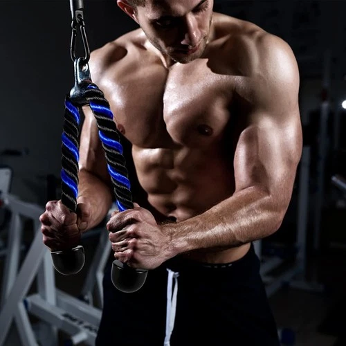 Deluxe Tricep Rope Pull Down Cable, 27 & 36 Inch Rope Length - Picture 5 of 5