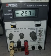 Compact Lab Power Supply 2x25V 6V @ 5A Triple output Tracking LCD Kikusui