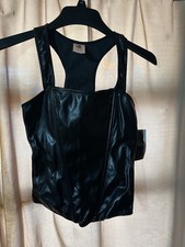 Spirit Halloween Pleather Racerback Corset M