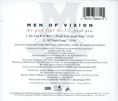 MEN OF VIZION DO YOU FEEL ME [US CD5/CASSETTE SINGLE] NEW CD