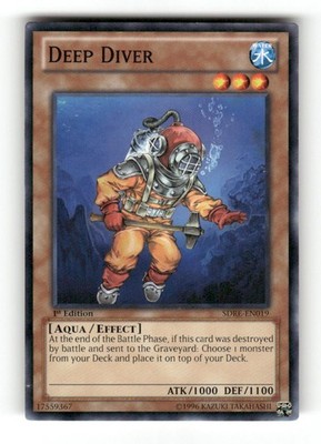 Deep Diver SDRE-EN019 Structure Deck Realm of the Sea Emperor Yu-Gi-Oh 1st Ed NM