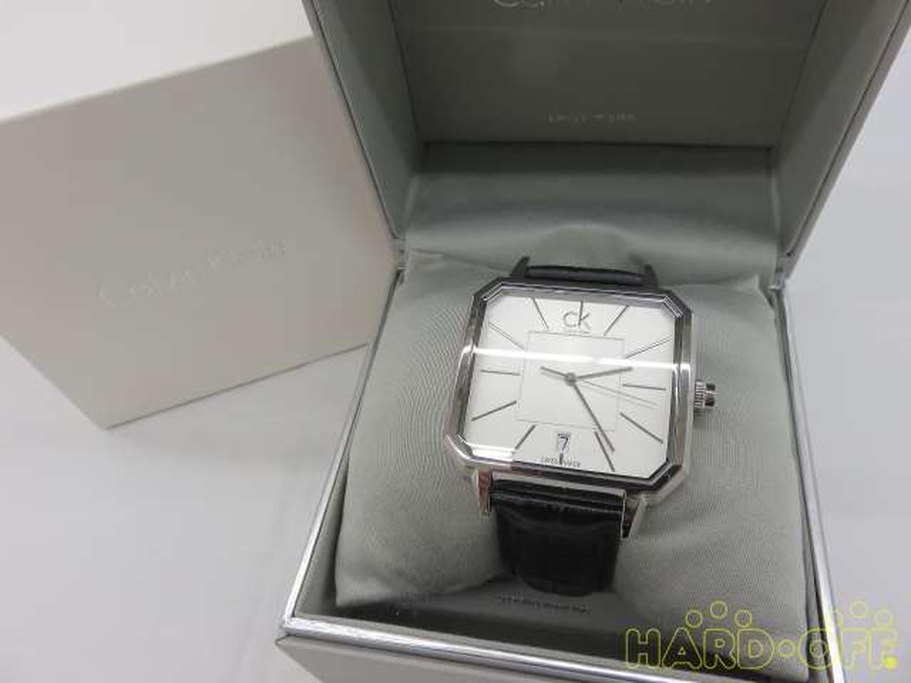 Calvin Klein K1U211 Men's Quartz Leather Watch 42mm Black Used with Box thumbnail 17