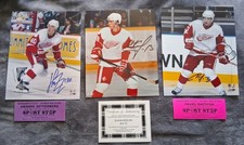 Redwings Pavel Datsyuk Zetterberg Kozlov Autographed Photos All 3 Included 