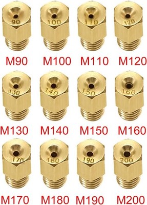 12Pcs Carburetor Main Jets for Mikuni VM TM Carb #90 - #200 Power Jet Motorcycle