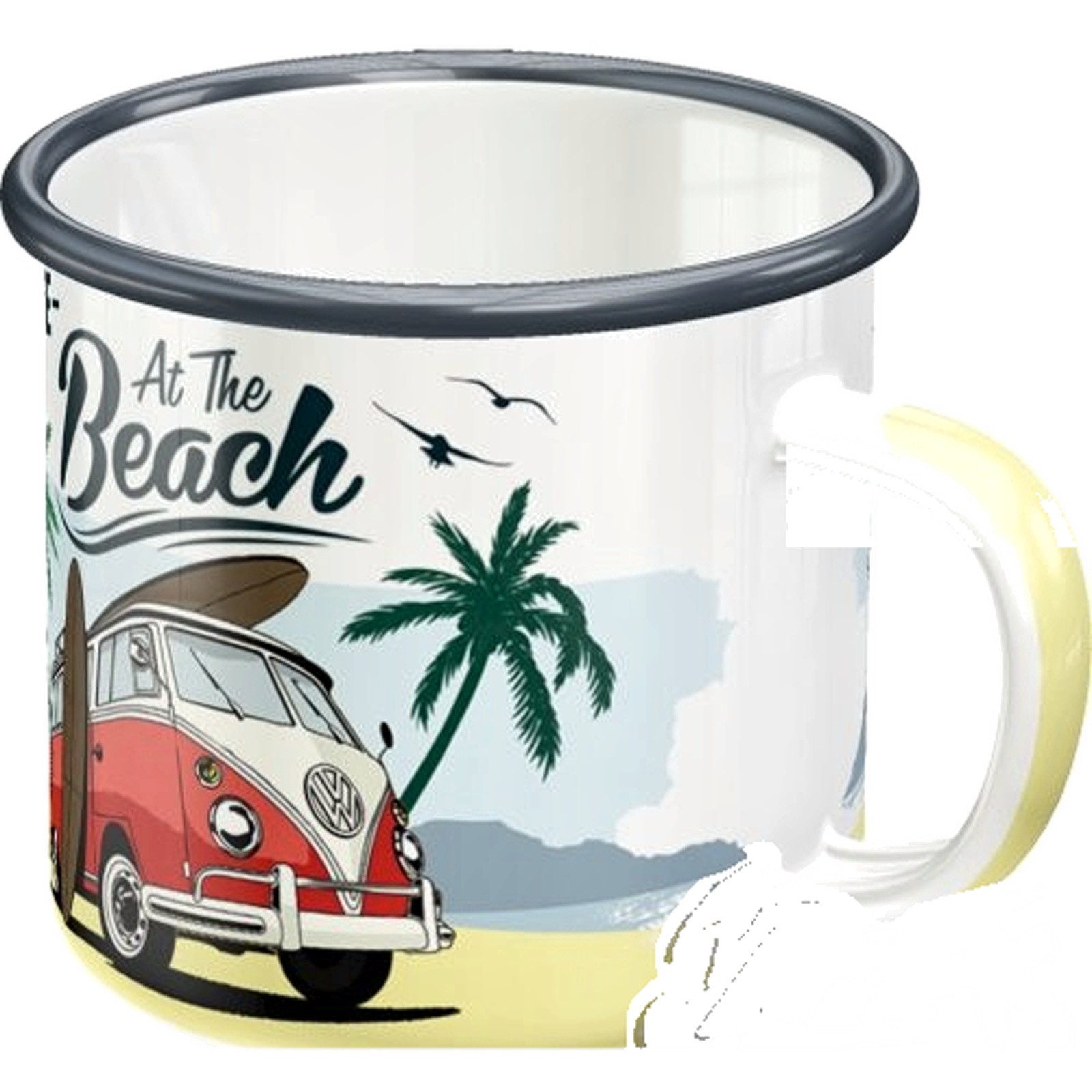 Tasse en émail plage 43218 pour savourer vos souvenirs de vacances