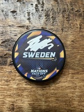 Jesper Bratt Signed Sweden 4 Nations Puck JSA Coa Autographed Devils