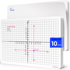 XY Graph Dry Erase Sheets 9  X12  Math Practice Small White Board Dry Erase Sheet