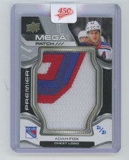 2022-23 Upper Deck Premier Mega Patch Chest Logos Adam Fox 21/21