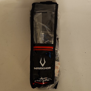 MARKHOR Iron Wrist Wraps Adjustable Elastic One Size Black/Red 2-Pack