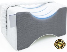 Memory Foam Knee Pillow For Side Sleepers, Adjustable Leg Support For Alignment