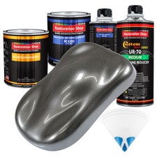 Meteor Gray Metallic Quart Urethane Basecoat Clearcoat Car Auto Body Paint Kit