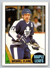 1987-88 O-Pee-Chee #12 Wendel Clark Low Grade (ref 215608)