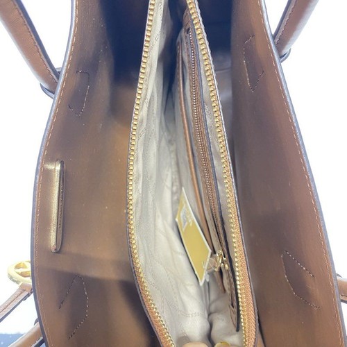 Michael Kors Brown Leather Mercer Satchel - Picture 5 of 6