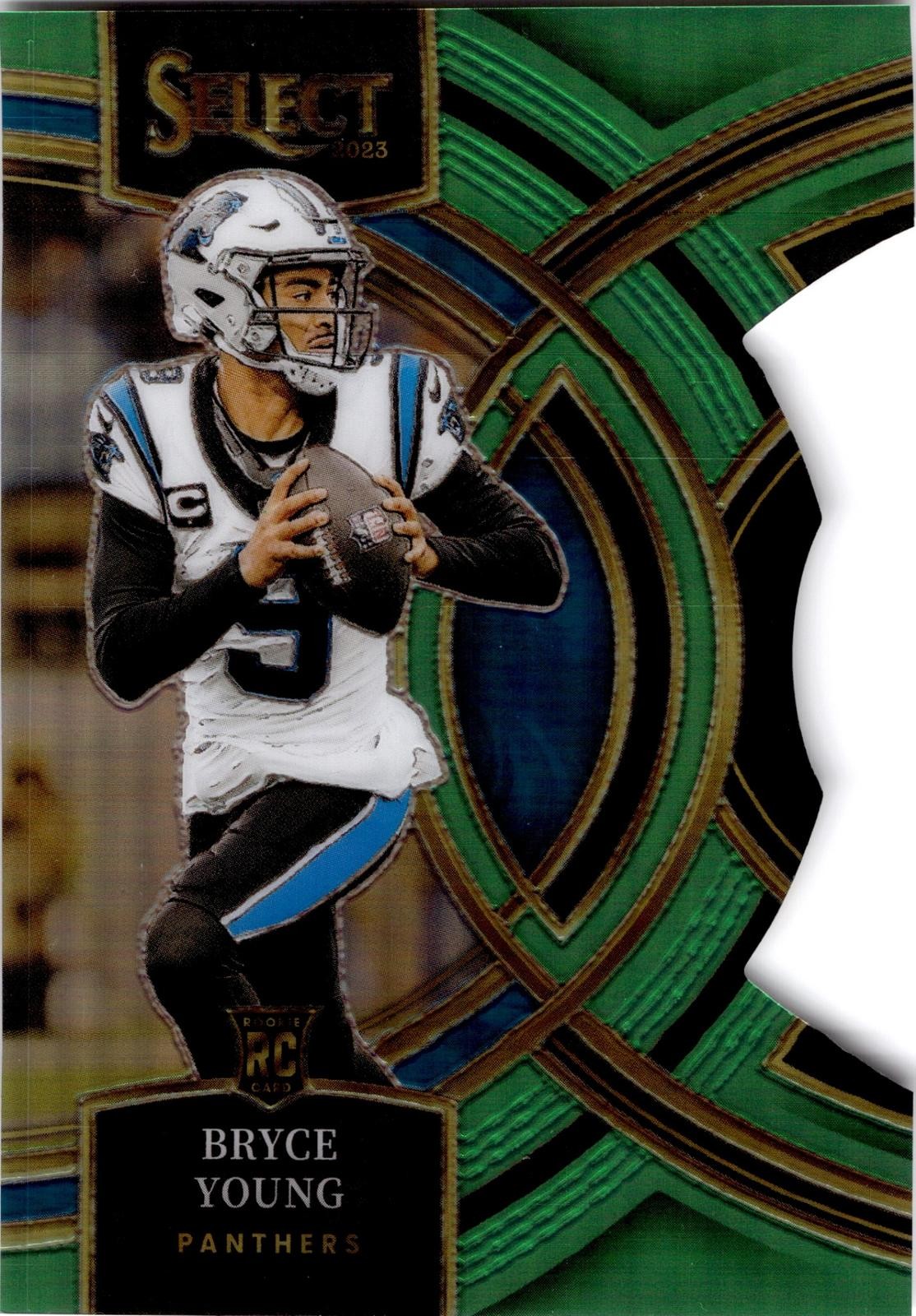 2023 Panini Select #167 Bryce Young Neon Green Prizm Die Cut #/499