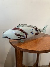 Vintage Mid Century Murano style Glass Multicoloured Fish Ornament, GC