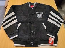 Vintage NFL Oakland, LA Raiders Leather Suede Varsity Jacket - XL, NWT