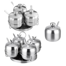 Spice containers made of stainless steel, spice containers with