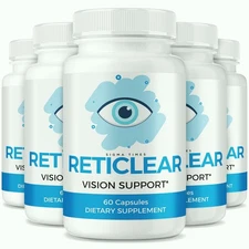 (5 Pack) Reticlear – Reti Clear Advanced Eye Support for Healthy Vision