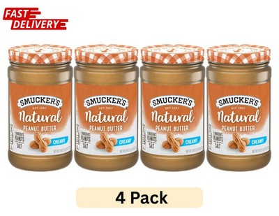 Smucker s Natural Creamy Peanut Butter, 26 Oz. Jar Pack OF 4 With Free Shipping