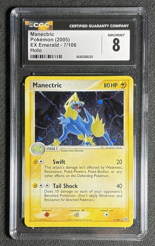 MANECTRIC Holo #7 Pokemon TCG 2005 EX Emerald CGC 8