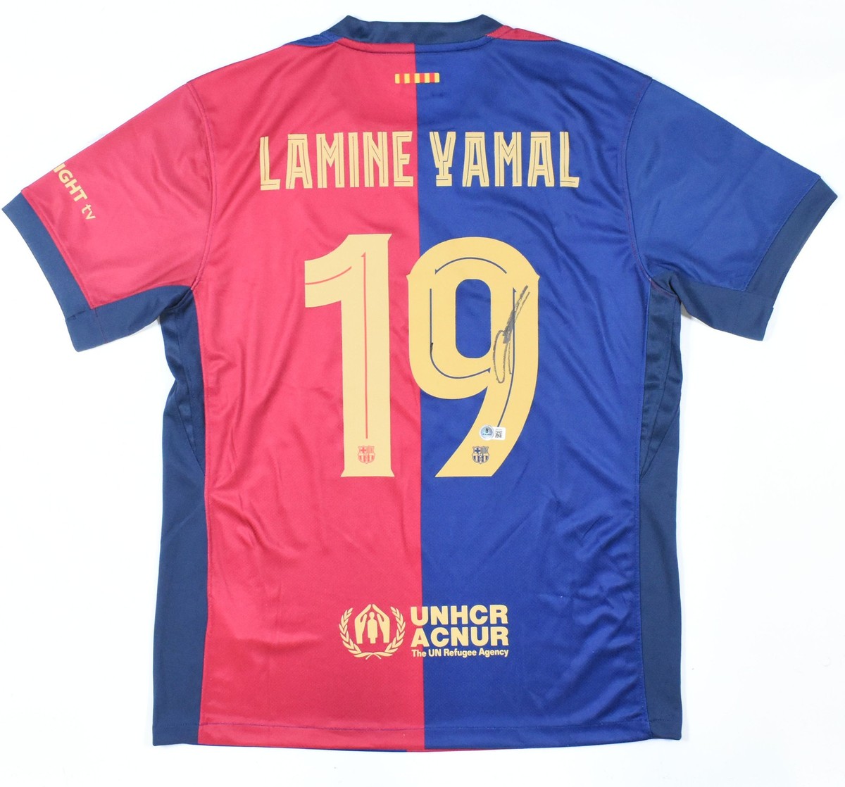 FCバルセロナ LAMINE YAMAL 19番ジャージ Lamine Yamal Signed FC Barcelona Home Soccer Jersey #19