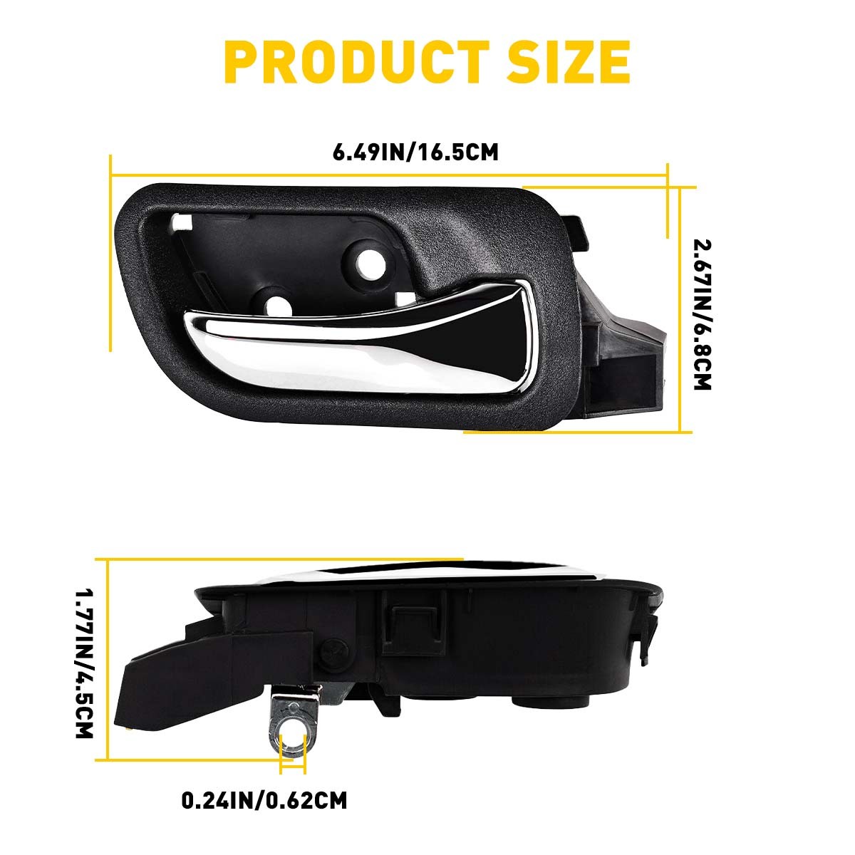 Inner Door Pull Handle Front Left Right Car Accessories For 03-07 Honda Accord H