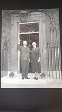 Greetings Card: British Prime Minister Harold Macmillan & Wife 10 Downing Street