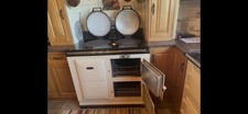 Electric Aga Double Oven Cooker In Cream Colour.