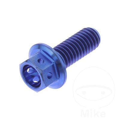 JMP Sechskantschraube M6X1,00mm 16mm Titan Racing Blue TIHX616Rb