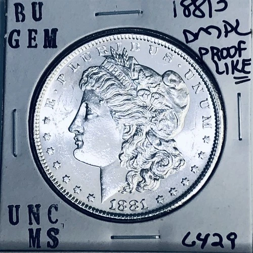 1881 S BU GEM MORGAN SILVER DOLLAR UNC MS+++ U.S. MINT RARE COIN 6429